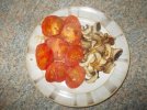 Mushrooms and tomatoes on toast.JPG